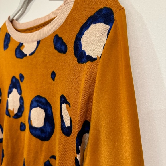 3.1 Philip Lim for Target Orange Leopard Print Long Sleeve Blouse Size LG - Picture 2 of 9